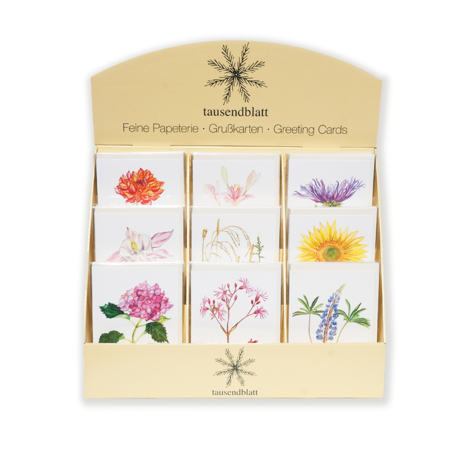 Grußkarten mit floralen Motiven
