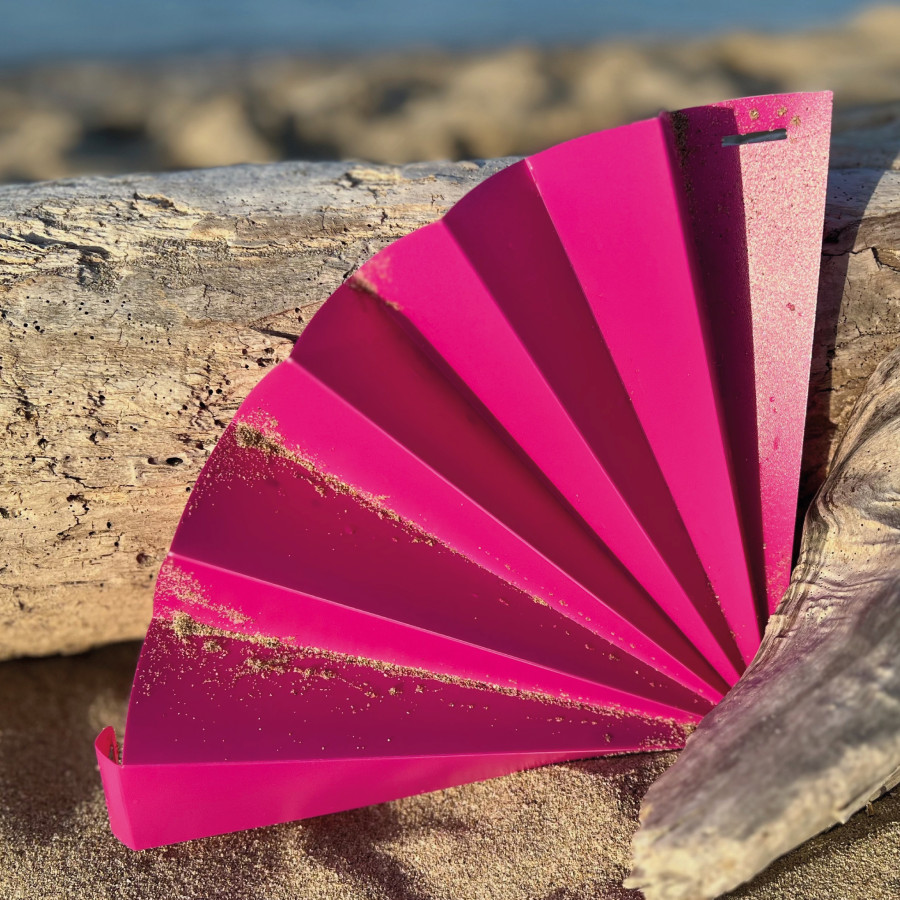 Faltfächer pink  opak